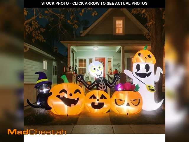 Lot 74-12703117 - LOYO Halloween Inflatables Outdoor - 8.8 FT Halloween Blow Ups with Treat Bag &amp; Four Character -...