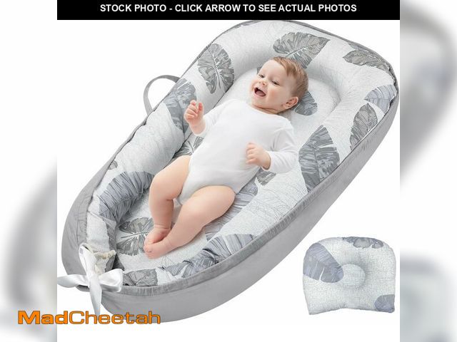 Lot 74-12973721 - JIFTOK Baby Nests Lounger for Newborn, Snuggle Bassinet for 0-24M, Breathable Portable Co Bed, Baby ...