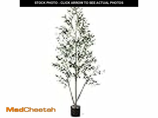Lot 74-14310224 - DR.Planzen 6ft Artificial Olive Tree Indoor, Tall Faux Olive Tree, Artificial Plants with Natural Wo...