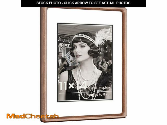 Lot 74-13631871 - WILTYAPF 11x14 Premium Natural Walnut Wood Picture Frame, Handcrafted with Solid Wood Back &amp; HD ...