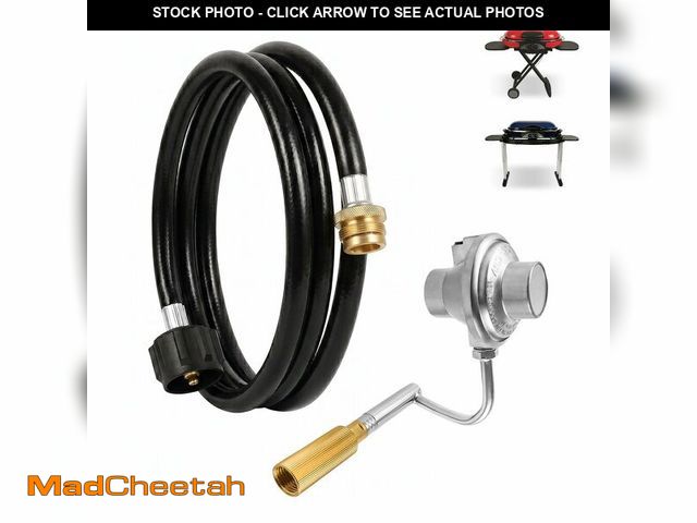 Lot 74-14045777 - BMMXBI Roadtrip Swaptop Grill Regulator with 5 FT Propane Adapter Hose Replacement Parts for Coleman...