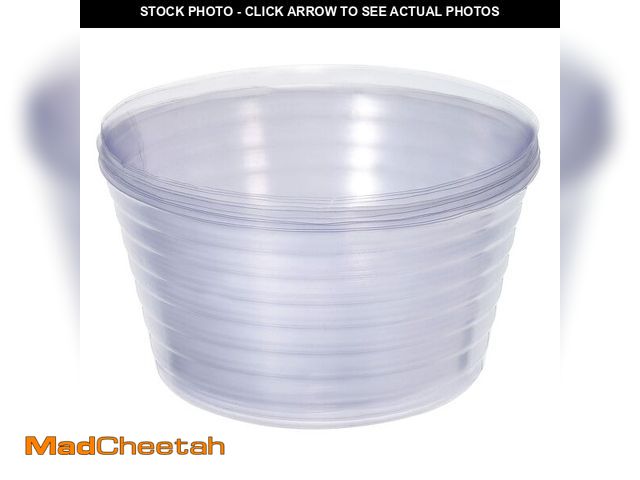Lot 74-13952224 - MECCANIXITY Plant Pot Saucer 6.7 Inch Plastic Round Flower Drip Tray for Indoor Outdoor, Clear Pack ...