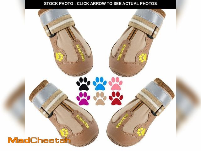 Lot 74-13547572 - QUMY Dog Shoes for Large Dogs, Medium Dog Boots &amp; Paw Protectors for Winter Snowy Day, Summer Ho...