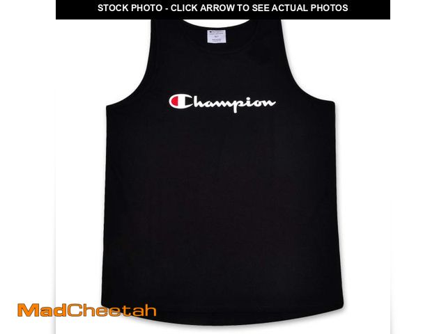Lot 74-12386394 - Champion Big and Tall Tank Top for Men - Mens Sleeveless T Shirts Big and Tall Black/Black - UNUSED