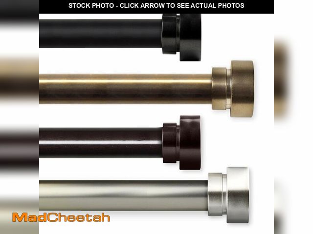 Lot 74-12898193 - Rod Desyne Charlene 13/16" Single Curtain Rod, 120-170 inch, Antique Brass - UNUSED