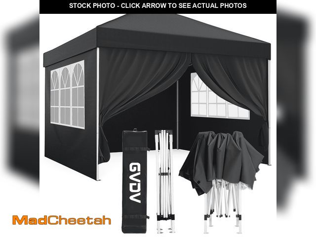 Lot 74-13059714 - (FRAME ONLY) GVDV 10X10Ft Pop up Canopy Tent Enclosed Instant Folding Canopy Shelter with Elegant Ch...