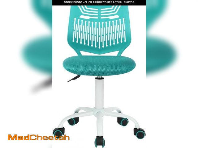 Lot 74-12366004 - FurnitureR Desk Chair Armless Cute, Small Computer Study Task Chair Adjustable Swivel Low Back with ...