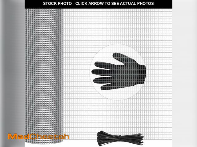 Lot 74-13926817 - 48in x 200ft Hardware Cloth Hot-Dip Galvanized Welded Wire Mesh - Heavy Duty 3/4inch 23 Gauge Chicke...