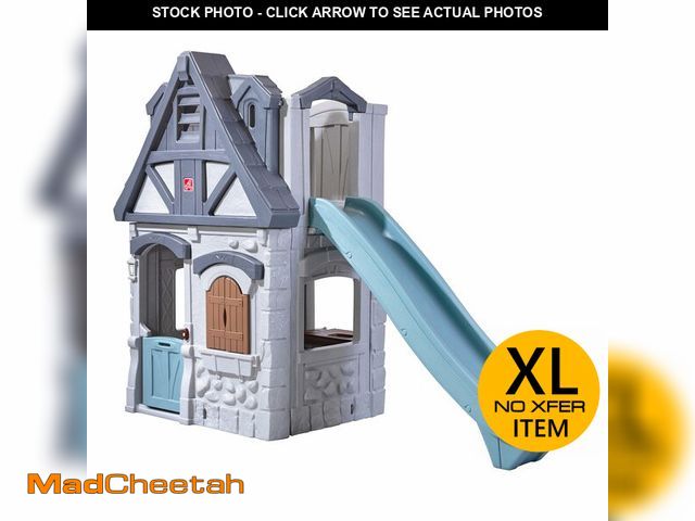 Lot 74-13123514 - Step2 Enchanting Adventures 2-Story Kids Playhouse, Outdoor Playhouse with Kitchenette &amp; Slide, ...