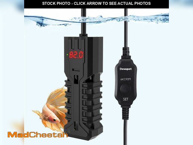 Lot 74-13520780 - Devopet 25W Aquarium Heater Adjustable Small Fish Tank Heater with Digital Display Overheat Protecti...