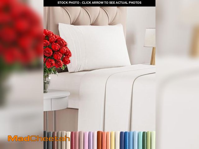 Lot 74-12052835 - Twin Size 3 Piece Sheet Set - Comfy Breathable &amp; Cooling Bed Sheets Set - Hotel Luxury Bedding f...