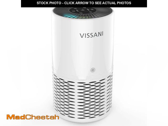 Lot 74-14389584 - Vissani HEPA 3-Stage Air Purifier for Small Room (200 sq. ft.) in White - UNUSED