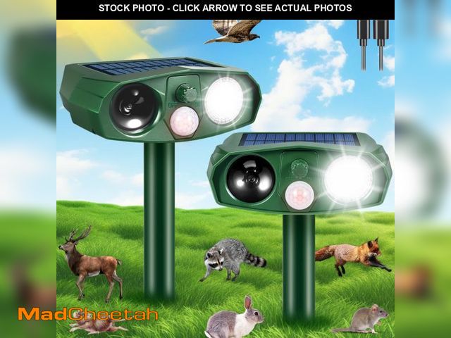 Lot 74-12431834 - 2Pack Ultrasonic Cat Repellent Outdoor Solar Animal Repellent with Motion Detection&amp;Flash Light ...