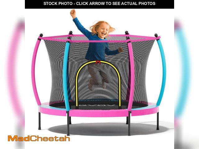 Lot 74-13046064 - 55" Toddler Trampoline for Kids, Kids Trampoline with Enclosure Net and Balls - UNUSED