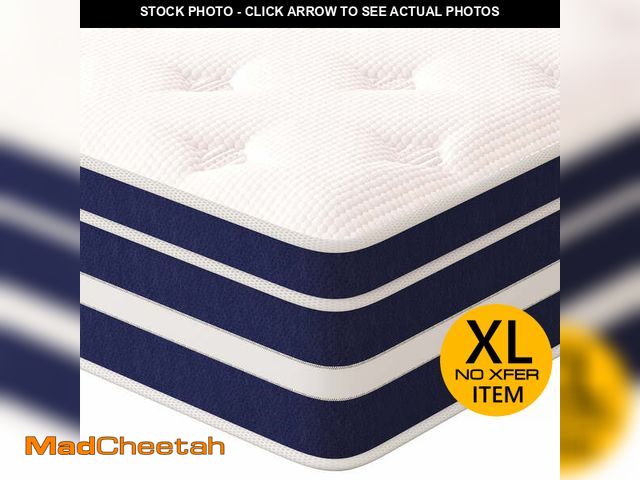 Lot 74-13745004 - GUUKIN 12 inch Queen Mattress, Memory Foam &amp; Spring Hybrid Medium Comfort Queen Size in a Box,Ad...