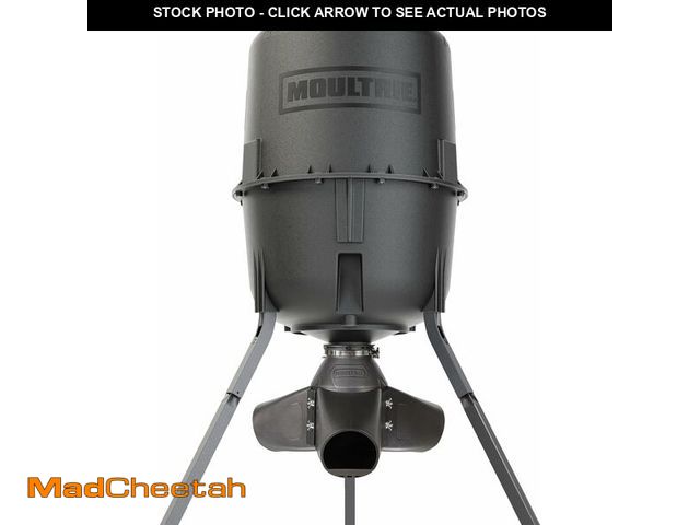 Lot 74-12829092 - Moultrie 250 lb. Gravity Deer Feeder - Tripod Game Feeder - Easy Conversion Adapter - Protein Pellet...