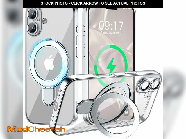 Lot 74-12716059 - Pmteyoim Magnetic for iPhone 17 Case with Invisible Stand[Compatible with MagSafe][Full Camera Lens ...