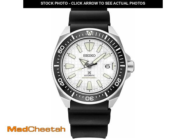 Lot 74-10505317 - SEIKO SRPE37 Automatic Dive Watch for Men - Prospex Collection - White Dial, LumiBrite Hands, Magnif...