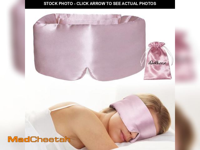Lot 74-11551503 - iCooBreeze 100% Natural Silk Eye Mask for Women Men, Soft Pressureless Cooling Blackout Eye Covers f...