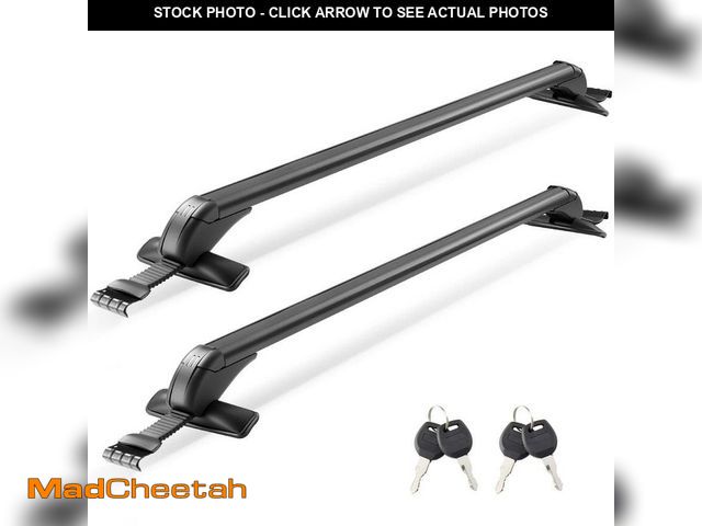 Lot 74-14344420 - VEVOR Roof Rack Cross Bars, Universal Fit for Naked Roofs Without Raised/Flush Rails, 165 lbs. Capac...