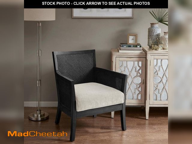 Lot 74-12594639 - Madison Park 28 in. Blaine Black Fabric Arm Chair - UNUSED