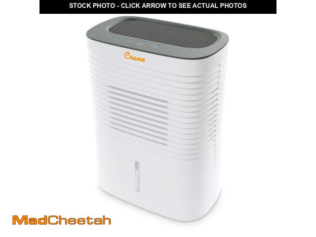 Lot 74-12591886 - Crane 4 Pint Compact Dehumidifier with 2 Settings for Small to Medium Rooms up to 300 sq.ft. - UNUSE...