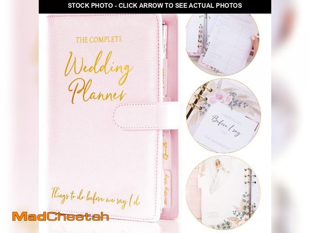 Lot 74-12444228 - Wedding Planner Book and Organizer for The Bride Ã¢â¬â Pink Faux-Leather Wedding Planning Book wi...