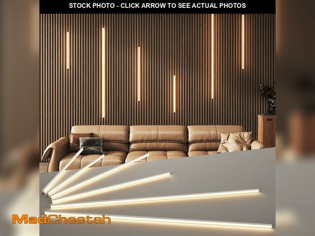 Lot 74-13698156 - LED Recessed Lighting Kit for Wall Panels - GloryAir 6pcs Adhesive Wall Strip Lights for Interior Wa...