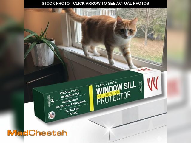 Lot 74-14320193 - CLAWGUARD Plexiglass Window Sill Protector - Thick Crystal Clear Window Sill Cover &amp; Extender - ...