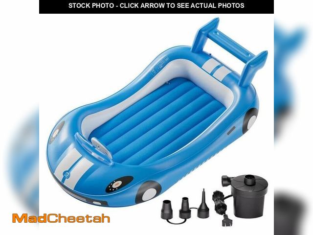 Lot 74-14271572 - QPAU Blow up Inflatable Toddler Travel Bed with Sides, Toddler Air Mattress for Camping, Traveling, ...