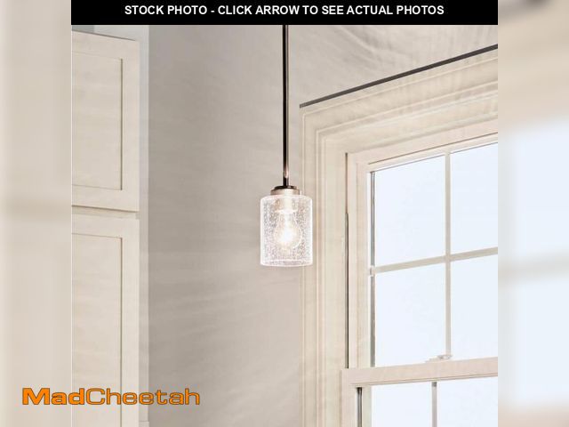 Lot 74-12492205 - KICHLER Winslow 1-Light Brushed Nickel Contemporary Kitchen Mini Pendant Hanging Light with Clear Se...