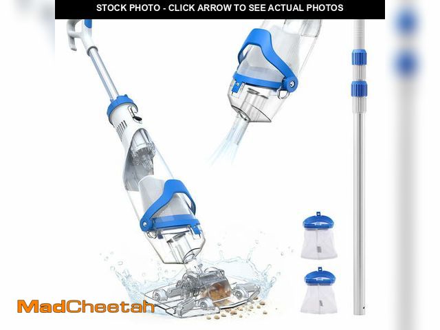 Lot 74-14370663 - SYVIO 40W Cordless Handheld Pool Vacuum Cleaner, 18.5 GPM Rechargeable Pool Vacuum, 75 Min Runtime, ...
