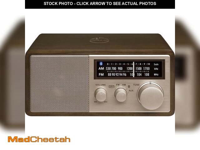 Lot 74-12607284 - Sangean WR-16SE AM/FM/Bluetooth/Aux-in/USB Phone Charging 45th Anniversary Special Edition Wooden Ca...