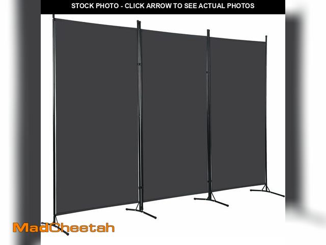Lot 74-13382296 - FDW 3-Panel Room Divider Privacy Screen, 6FT Portable Folding Partition with Metal Frame (102" W x 7...