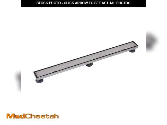 Lot 74-12055020 - Oatey Designline 36 in. Stainless Steel Linear Shower Drain with Tile-In Pattern Drain Cover - UNUSE...