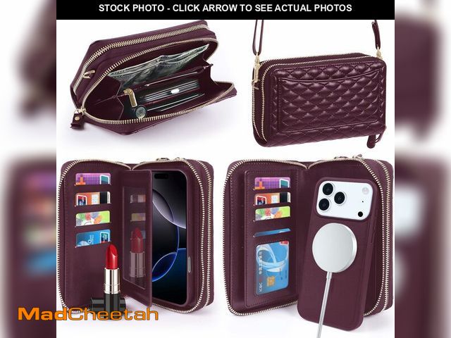 Lot 74-14334873 - Harryshell Compatible with iPhone 17 Pro Max Case Wallet Multi Zipper Detachable Removable Cover wit...