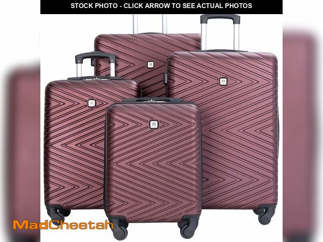 Lot 74-13059793 - Travelhouse 4 Piece Hardshell Luggage Set Hardside Lightweight Suitcase with TSA Lock Spinner Wheels...