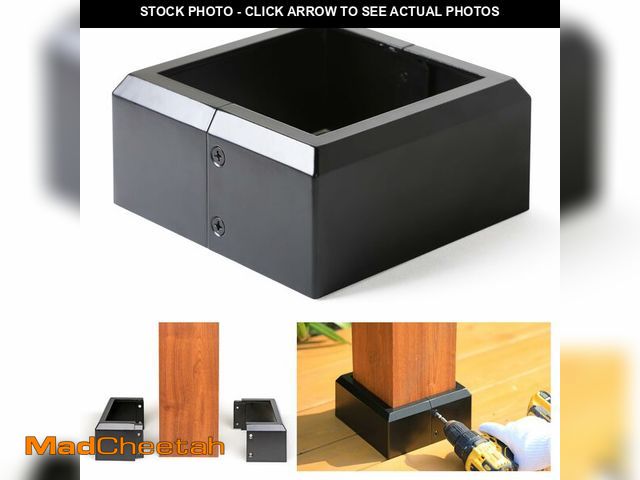 Lot 74-14301166 - Prinfort 6"x6" (Actual: 5.5"x5.5") Deck Post Base Covers Aluminum, Split Style Post Base Trim Skirt ...