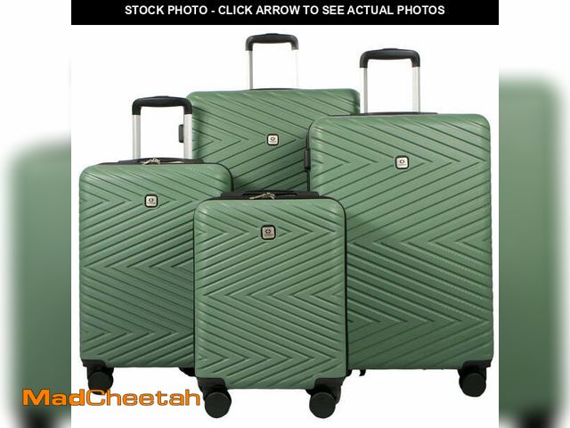 Lot 74-13817535 - Travelhouse 4 Piece Hardshell Luggage Set Hardside Lightweight Suitcase with TSA Lock Spinner Wheels...