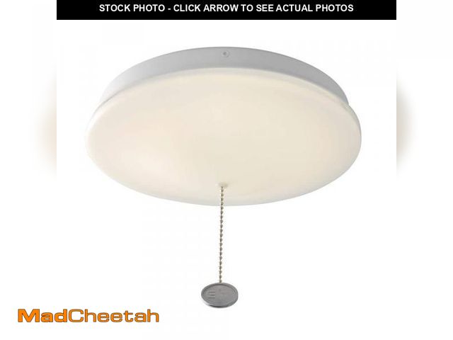 Lot 74-12491669 - Commercial Electric 10 in. White Closet Light with Pull Chain LED Flush Mount Ceiling Light 900 Lume...
