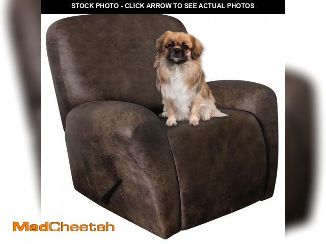 Lot 74-12111118 - ANARACHON Leather Like Recliner Chair Covers Heavy Duty, 4 Pieces Lazy Boy Recliner Cover for Reclin...