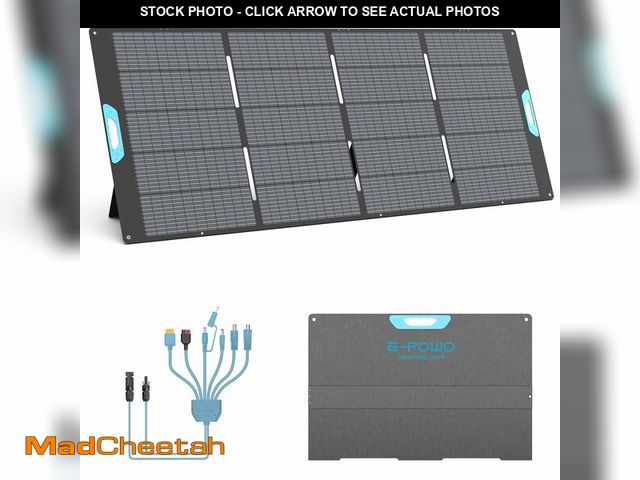 Lot 74-12569103 - 400W Portable Solar Panel for Power Station, 23.5% High Efficiency ETFE Foldable Solar Panels Charge...