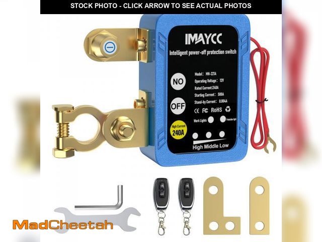 Lot 74-12216910 - IMAYCC Kill Switch for Car, 12V Remote Battery Disconnect Switch 240A, Car Battery Kill Switch Anti ...