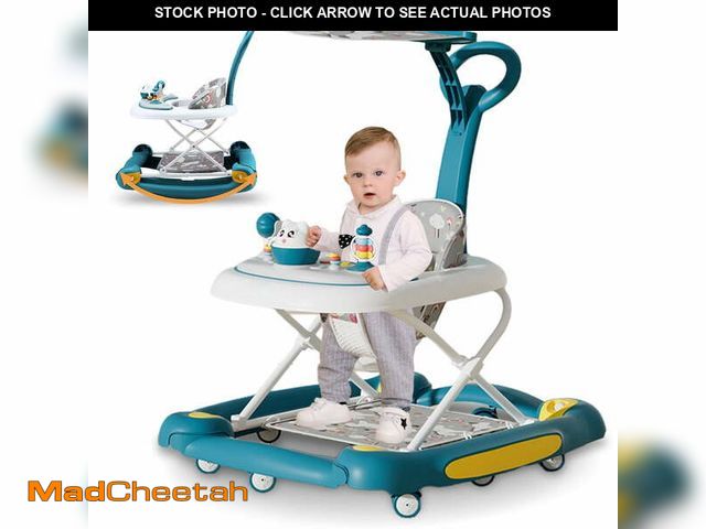 Lot 74-13781124 - (MISSING ACCESSORIES) HAOUUCYIN Baby Walker, 6-in-1 Multi-functional Foldable Push Walker, 6-24 Mont...