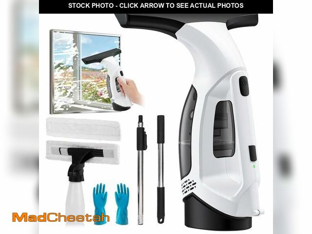 Lot 74-14212493 - Plubedo Cordless Window Vacuum Squeegee with Extension Pole Electric Window Cleaner Tool 11 inchs El...