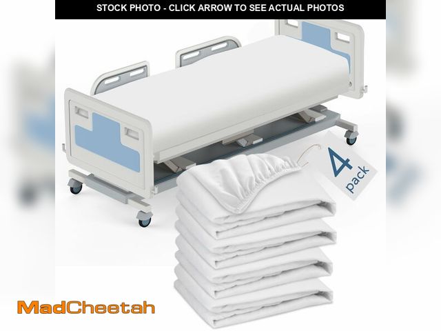 Lot 74-14472288 - 4 Pack Hospital Bed Sheets 36" x 80" x 9", Hospital Bed Fitted Sheets - UNUSED