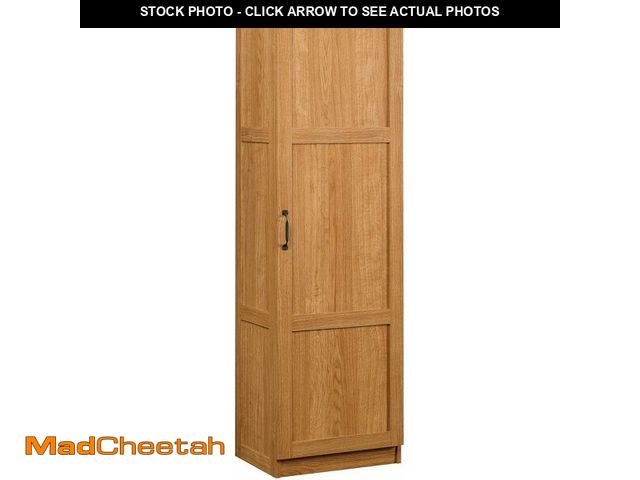 Lot 74-13074564 - Sauder Miscellaneous Storage Cabinet/ Pantry cabinets, Highland Oak finish - UNUSED