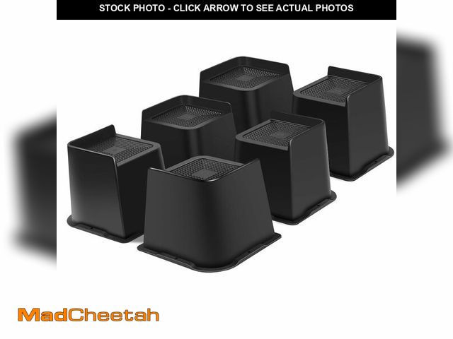 Lot 74-14150751 - MYMULIKE Bed Risers Heavy Duty, Oversized Furniture Risers, Support Up to 6000 Lbs, Lift 3 inch for ...