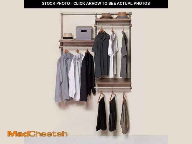 Lot 74-14342834 - Unbranded Hardware Kit 48in-48in Champagne Nickel Wall Mounted Configurable Wire Closet System - UNU...