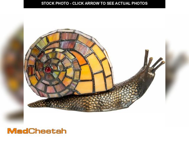 Lot 74-13733638 - Dale Tiffany TA15173 Snail Tiffany Accent Table Lamp, Antique Bronze - UNUSED